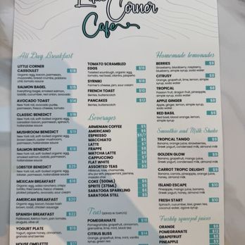 Little Corner Cafe - Menu - Sandwiches Near Me - Glendale, California