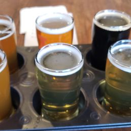 a tray of beers a tray of beers