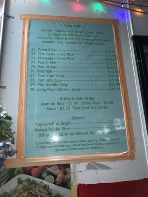 Menu photo 4 Thai Zapp Kahuku, HI Menu photo 4 Thai Zapp Kahuku, HI