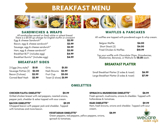 Menu photo 3 WeCare Salon Cafe Virginia Beach, VA Menu photo 3 WeCare Salon Cafe Virginia Beach, VA