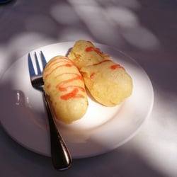 Asiático - Dulce de leche de coco frita con fresa