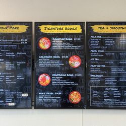 Poke & Tea - Menu