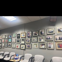 Wall of athletes