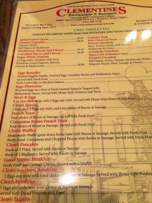 Menu photo 5 Clementine's Restaurant Houston, TX