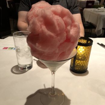 Carnivale Chicago - Cotton candy martini before pouring the vodka over it! - Latin American Near Me - Chicago, Illinois