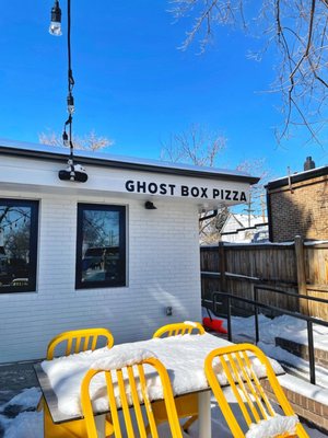Ghost Box Pizza by Stem Ciders by null