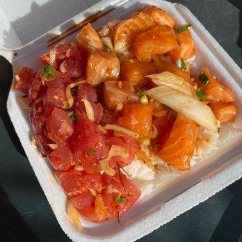 Ono Seafood - Salmon and ahi poke bowl - Seafood Near Me - Honolulu, Hawaii Ono Seafood - Salmon and ahi poke bowl - Seafood Near Me - Honolulu, Hawaii