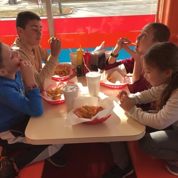 Sandston Bistro & Shakes - Kids seem to enjoy their bacon cheeseburger, chicken nuggets, cheese hotdog and regular hotdog. - Diners Near Me - Sandston, Virginia Sandston Bistro & Shakes - Kids seem to enjoy their bacon cheeseburger, chicken nuggets, cheese hotdog and regular hotdog. - Diners Near Me - Sandston, Virginia