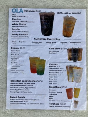 Menu photo 2 OLA Drive Thru Ocala, FL Menu photo 2 OLA Drive Thru Ocala, FL