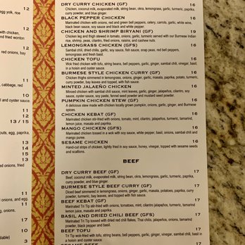 Burma Burma - Menu - Burmese Near Me - Dublin, California