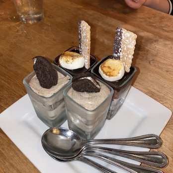 Seasons 52 - Mini Indulgence Desserts - S'mores and Oreo - New American Near Me - Costa Mesa, California