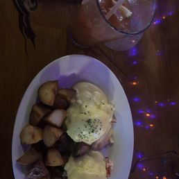 eggs Benedict with lobster