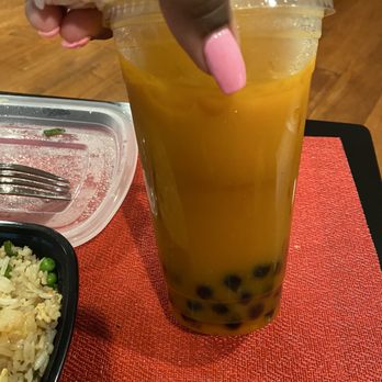 China One - 24 oz. Thai Tea with boba - Chinese Near Me - Fontana, California