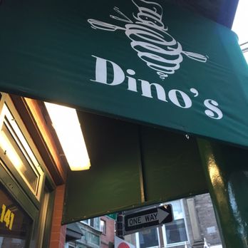 Dino's Cafe - Outside signage. - Italian Near Me - Boston, Massachusetts