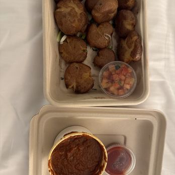 Cafe Gratitude - I AM GROUNDED (GF) ordered with cheese sauce and pico - Vegan Near Me - Venice, California