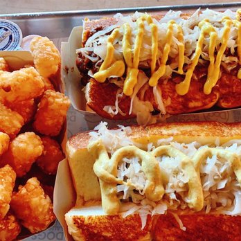 Dog Haus - Tator Tots, Das Brat and Reservoir Hog - New American Near Me - Sandy, Utah Dog Haus - Tator Tots, Das Brat and Reservoir Hog - New American Near Me - Sandy, Utah