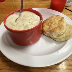 Road Kill Cafe - Real Southern style (made right) sausage gravy and biscuit