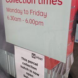 Strawberry Hills Bc - Strawberry Hills, Parcel Pick up opening hours photographed August 2018