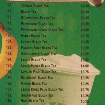 Boba Tea - Black Tea Menu - Bubble Tea Near Me - San Antonio, Texas