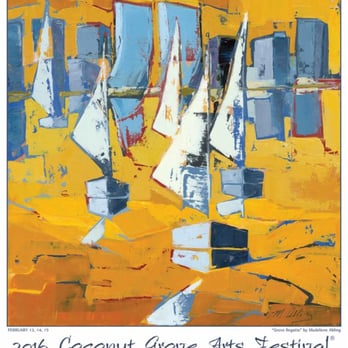 LS Art Consulting - 2016 Coconut Grove Arts Festival framed posters are now available - Art Consultants Near Me - Miami, Florida