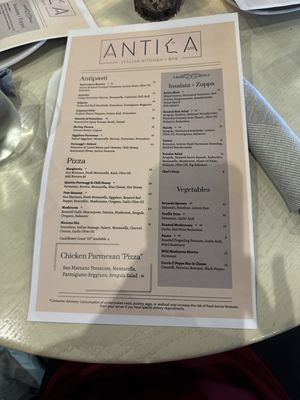Menu photo 1 Antica Italian Avon, OH Menu photo 1 Antica Italian Avon, OH