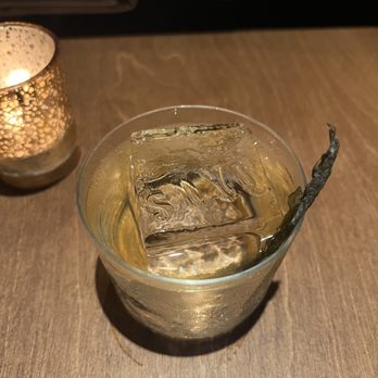 Suyo Modern Peruvian - drift cocktail with suyo ice cube! - Peruvian Near Me - Vancouver, British Columbia