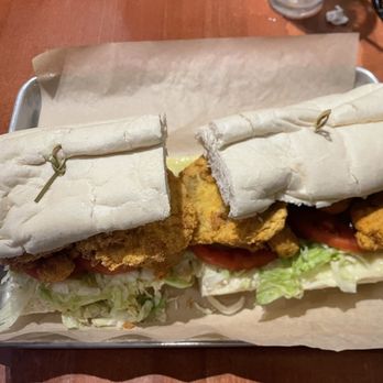 Restaurant Nola - Shrimp Po Boy with Fried Green Tomatoes - Cajun/Creole Near Me - Pensacola, Florida Restaurant Nola - Shrimp Po Boy with Fried Green Tomatoes - Cajun/Creole Near Me - Pensacola, Florida