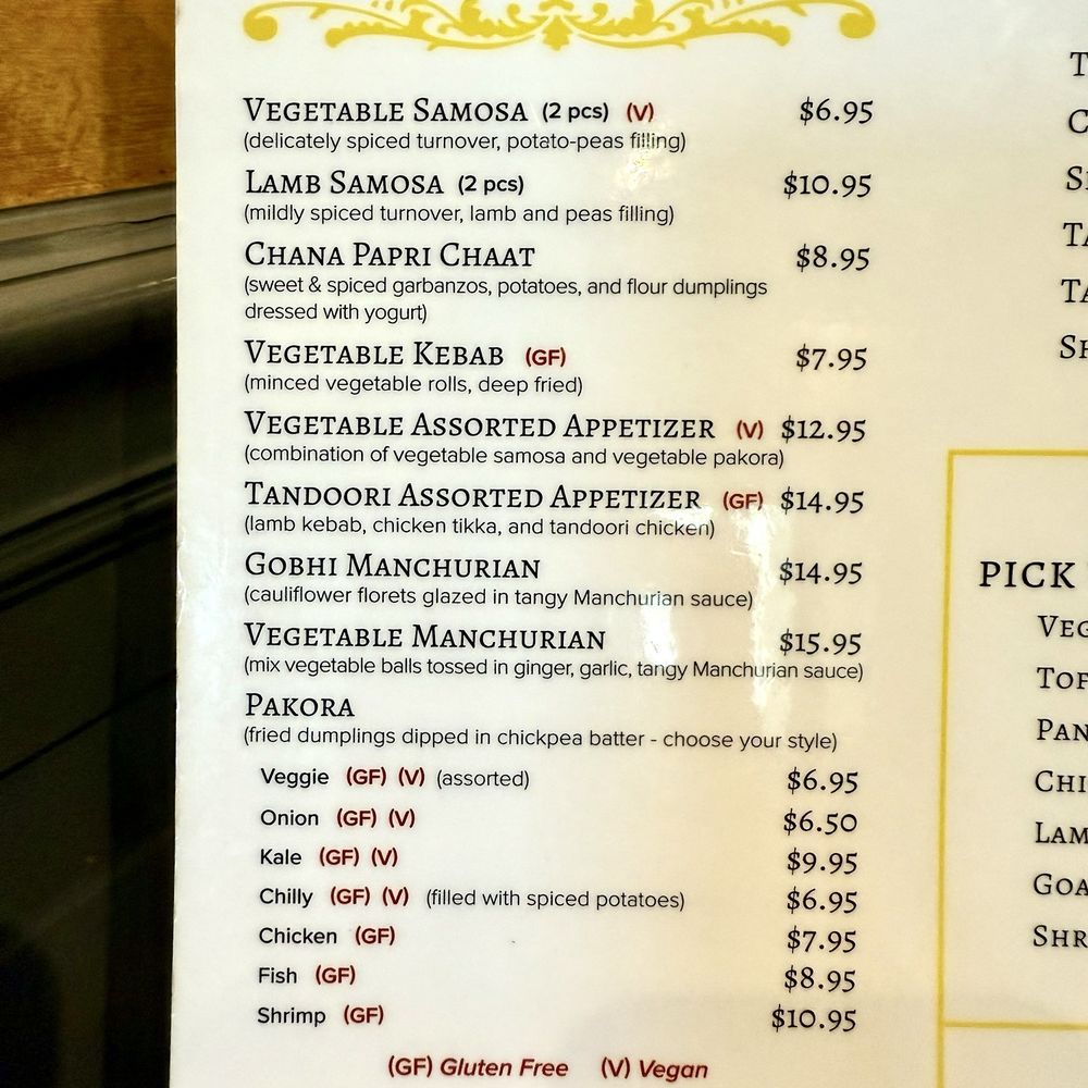 Saffron Indian Cuisine - Menu sample - Indian Near Me - Greenville, South Carolina Saffron Indian Cuisine - Menu sample - Indian Near Me - Greenville, South Carolina