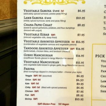 Saffron Indian Cuisine - Menu sample - Indian Near Me - Greenville, South Carolina Saffron Indian Cuisine - Menu sample - Indian Near Me - Greenville, South Carolina