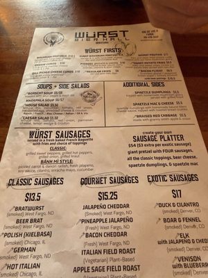 Menu photo 2 Würst Bier Hall Fargo, ND Menu photo 2 Würst Bier Hall Fargo, ND