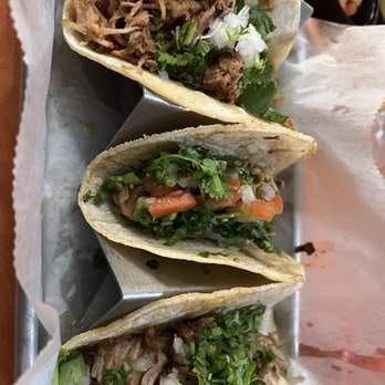 Rodeo Mexican Restaurant - Carnitas Tacos (3) - Mexican Near Me - Hinesville, Georgia