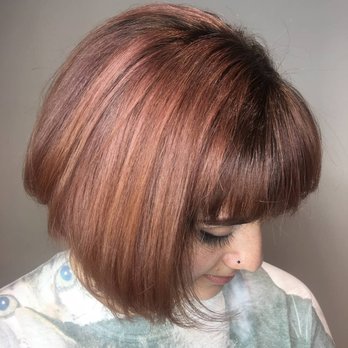 Trios Aveda Salon - This dusty rose bob is perfect for fall. Cut & color by Sammy at Trios, the best salon in Fort Collins, featuring Aveda products & services. - Nail Salons Near Me - Fort Collins, Colorado