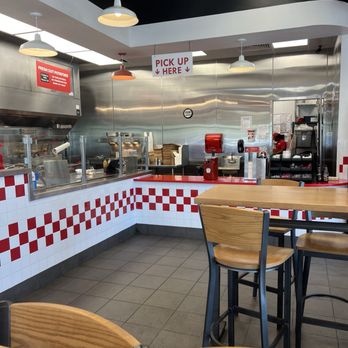Five Guys - the inside of a fast food restaurant - Hot Dogs Near Me - Orlando, Florida