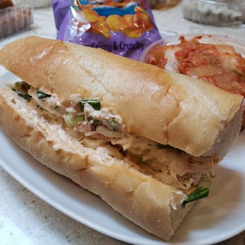 Seattle Fish Guys - Crab sub comes with mac salad (sub kimchee) and chips. IG: @take.a.bite.with.me - Seafood Markets Near Me - Seattle, Washington Seattle Fish Guys - Crab sub comes with mac salad (sub kimchee) and chips. IG: @take.a.bite.with.me - Seafood Markets Near Me - Seattle, Washington