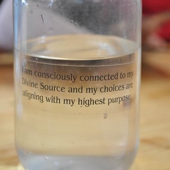 ChocolaTree - Quote on the water pitcher - Vegetarian Near Me - Sedona, Arizona