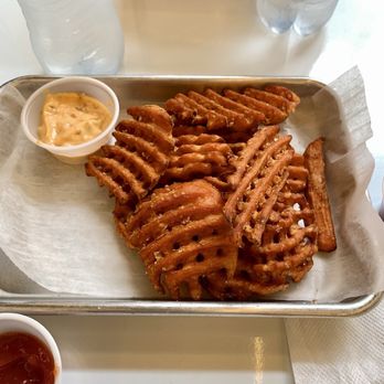 Cowy Burger - Waffle sweet potato fries - Burgers Near Me - Miami, Florida Cowy Burger - Waffle sweet potato fries - Burgers Near Me - Miami, Florida