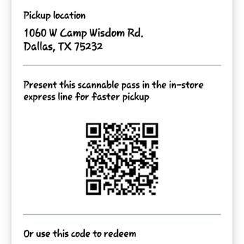 Walgreens - a qr code for a pickup pass - Drugstores Near Me - Dallas, Texas