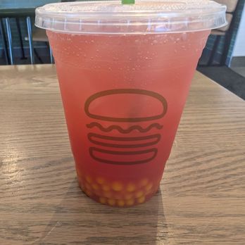 Shake Shack Waterford Lakes - Sparkling cherry limeade with mango popping boba - Fast Food Near Me - Orlando, Florida Shake Shack Waterford Lakes - Sparkling cherry limeade with mango popping boba - Fast Food Near Me - Orlando, Florida