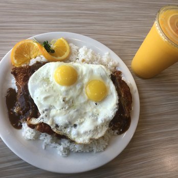 Stacks Pancake House - Chicken Katsu Curry & Egg and Orange Juice - Breakfast & Brunch Near Me - Irvine, California Stacks Pancake House - Chicken Katsu Curry & Egg and Orange Juice - Breakfast & Brunch Near Me - Irvine, California