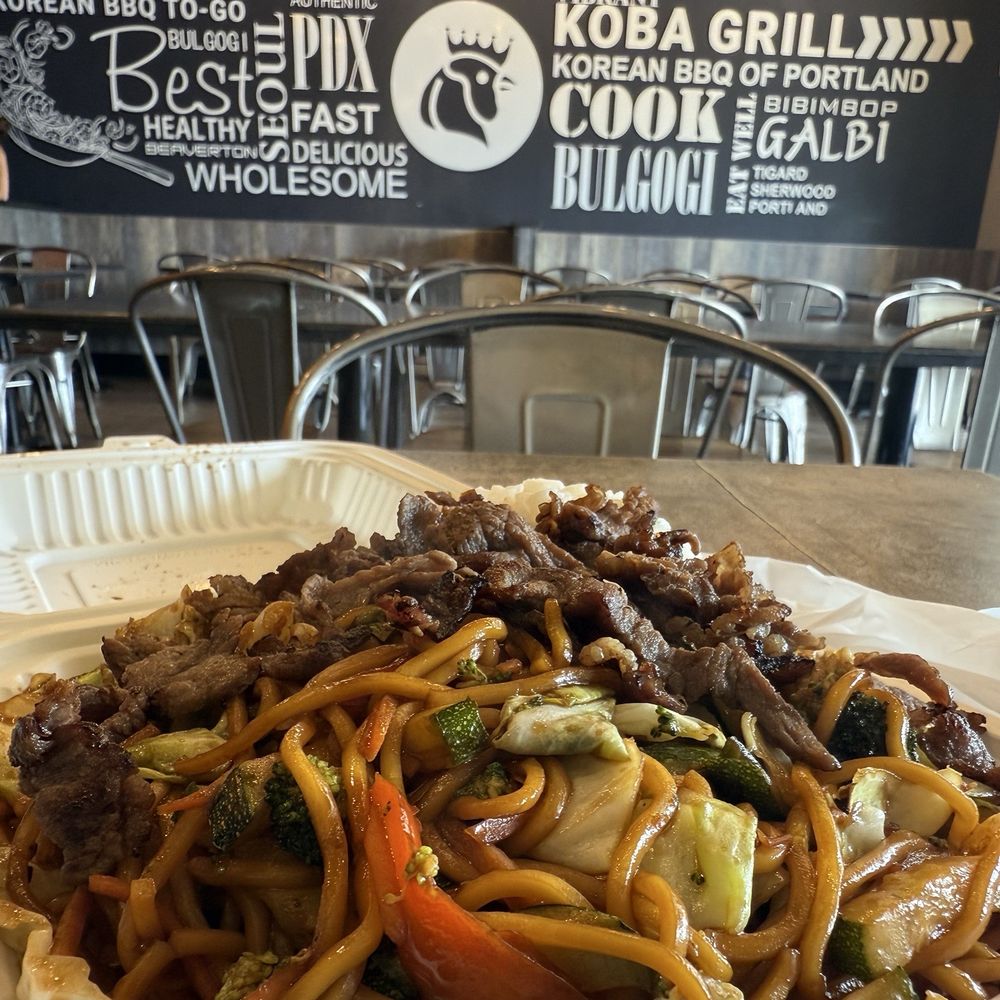 Koba Grill - Steak Bulgogi with Yakisoba noodles. - Korean Near Me - Tigard, Oregon Koba Grill - Steak Bulgogi with Yakisoba noodles. - Korean Near Me - Tigard, Oregon