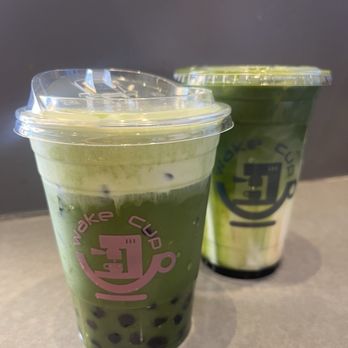 Wake Cup - matcha latte with pistachio cream, Brown Sugar Matcha Latte - Coffee & Tea Near Me - San Francisco, California