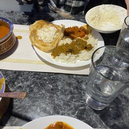 Lamb curry and lamb vindaloo