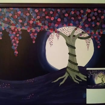 Paint and Vino - Chose not to make a heart in tree trunk. I love this painting! - Venues & Event Spaces Near Me - Pawtucket, Rhode Island