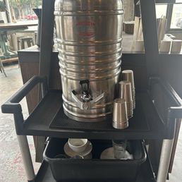 The self serve water station -- like the industrial water dispenser. The self serve water station -- like the industrial water dispenser.