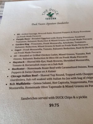 Menu photo 5 Duck Tavern Boca Raton, FL