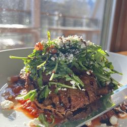 Calico Restaurant and Bar - Fried eggplant entree. Yummy.