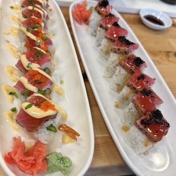 Tuna Sushi & Bento - Geisha and dancing dragon rolls - Sushi Bars Near Me - Grants Pass, Oregon Tuna Sushi & Bento - Geisha and dancing dragon rolls - Sushi Bars Near Me - Grants Pass, Oregon