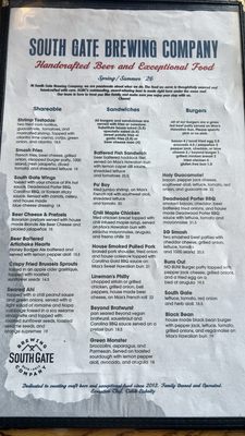 Menu photo 2 South Gate Brewing Company Oakhurst, CA Menu photo 2 South Gate Brewing Company Oakhurst, CA