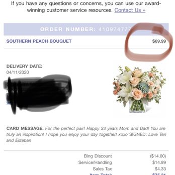 Abandale Florist - What I ordered and the. What was received.  Not even close in comparison. - Florists Near Me - Tucson, Arizona