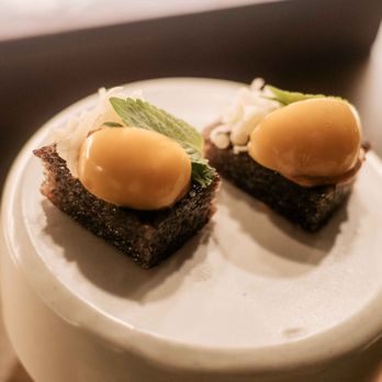 Baroo - black sesame sool bang, nduja, gouda, pichuberry - Korean Near Me - Los Angeles, California